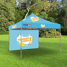 BannerBuzz Custom Ez Pop Up Canopy Tent Instant Shelter Portable Tent with Wheeled Carry Bag & Free Design for Trade Show Conference Events (10' X 10')