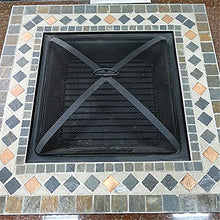 Outdoor Fire Pit Large Outdoor Slate Brazier Multi-Function Desktop Courtyard Grill Fire Granite Cold-Rolled Plate Brazier for Garden Patio (Color:Granite,Size:91x91x62cm) Grill Barbecue Rack (Gran