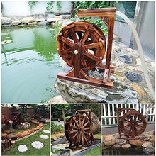 Water Wheel Fountain Garden Water Fountain,Garden Decoration Water Feature,Outdoor Wheels Fountain,Vintage Rustic Ornamental Pond,Decorative Outdoor Indoor Balcony for Garden,Patio Backyard, Porch (S