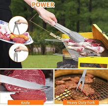XIXIDIAN 35Pcs BBQ Grill Grilling Accessories Tools Set,Barbecue Tool Set with Steel Fork, Stainless Steel Tongs and Spatula,BBQ Tools for Grill Outdoor