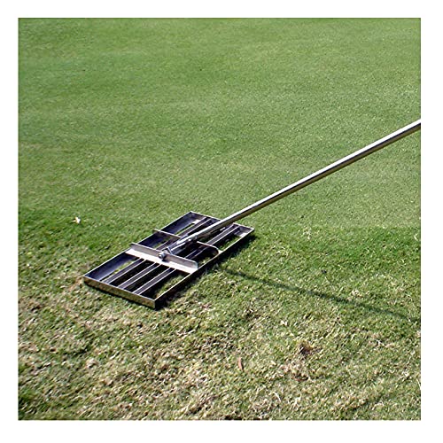 Aikimfuly Lawn Level Rake Garden Grass, Lawn Leveling Rake-Ground Plate Flat Sand Grass Crusher, Stainless Steel Leveler Drag Mop, Heavy Duty Large Capacity Lawn Push Tool