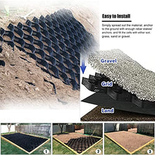 Blazea Paver Path Base Gravel Ground Grid, Walkway Driveway Grids for Gravel, Outside Long Geo Grid Shed Base, Honeycomb Hdpe Garden Edging Grid(6x9M/19.7x29.5FT)