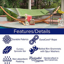 Hatteras Hammocks Light Green Soft Weave Hammock with Free Extension Chains & Tree Hooks, Accommodates 2 People, 450 LB Weight Capacity, 13 ft. x 55 in.