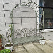 Garden Arch with Seating, 2.28m High X 1.18m Wide Arbor Trellis Arbour Archway, for Climbing Plants Roses Vines Support Rack, Pergola Outdoor Garden Lawn Backyard