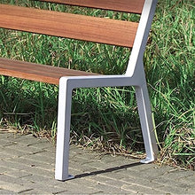 Park patio seat 59.0 inch outdoor park chair, outdoor patio bench, fixture moldings seat and backrest with cast aluminum legs for porch benches, in