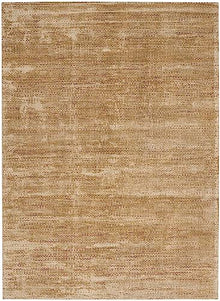 Calvin Klein Valley Abstract Gold Wool Area Rug 7'9" x 9'9