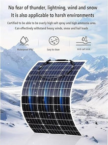KZZAAO 800W Flexible Solar Panel Kit, Lightweight Monocrystalline Semi-Flexible Bendable Charger for 12 Volt RV Systems
