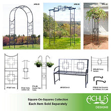 Achla Squares Arbor II Garden Arch Graphite