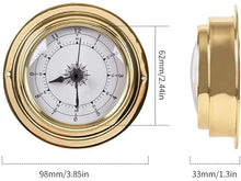 ZLyXZQG Glass Barometer，Outdoor Temperature Gauge， Traditional Barometer Thermometer Hygrometer Kit Accessory Brass Case 98mm Measuring Tools, 4Pcs Weather Station Set, Weather Monitoring Instrument