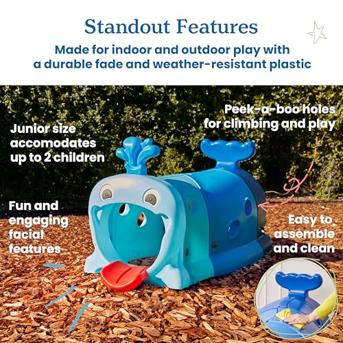 ECR4Kids Willow Climb-N-Crawl Whale Junior Play Structure Blue