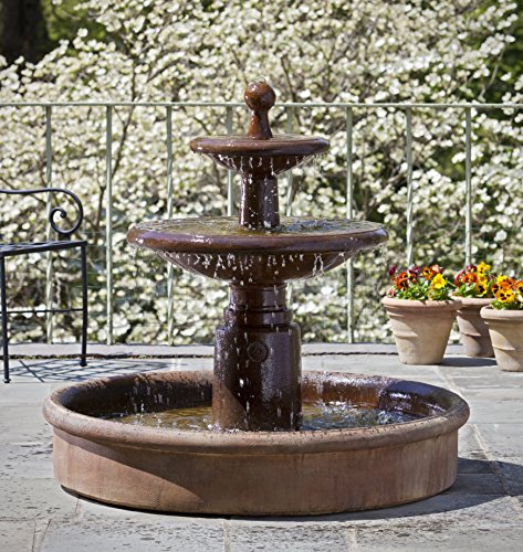 Campania International FT-78-EM Esplanade Two Tier Fountain, English Moss Finish
