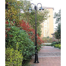 iumLeap 102.36In Outdoor Lamp Post Light Garden Pillar Post Light Aexterior Path Pillar Lamp Bollard Path Lamp Mains Powered Street Light Ip65 Waterproof Pole Light Lighting (230cm(90.55in))