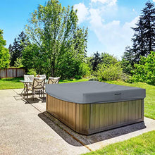 Hot Tub Cover/Spa Cover 18 Oz Waterproof - 100% Weather Resistant Outdoor Square Spa Cover with Elastic for Snug Fit (14" H x 96" W x 96" D, Grey)