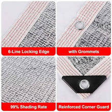 Heavy Duty 99% Sunblock Aluminet Shade Cloth for Cars RVs Pools & Patios - Durable Privacy Mesh Netting (6x18m) for Effective Sunshade & Outdoor Coverage
