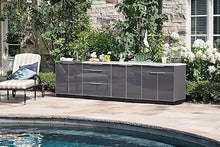 NewAge Products Classic Series 3PC Aluminum Slate Gray Modular Outdoor Kitchen Set - 24" D x 64" W x 35.5" H