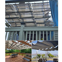 LWJQRSP Premium Waterproof RetractableShade UV Block Breathable Canopy for Patio Pergola Gazebo Includes Mounting Kit Gray (0.9 x 6m)