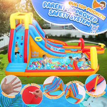 Whubefy 19.2ft Giant Double Lane Inflatable Water Slide for Kids Backyard Blow Up Racing & Climbing Water Park, 17.2ft Extra Long Slide w/Arch, Multi Splash Pool w/Sprinkler, 15pcs Water Battle Toy