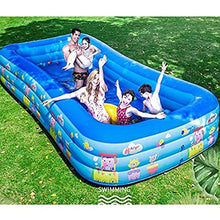 Paddling Pool 3 Layers Thickened Inflatable Pool, Easy to Fold and Store Blow Up Pool, Backyard Pool for Summer Water Fun Kids Family Activity Inflatable Swimming Pool