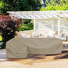 Covers & All L Shape Sectional Sofa Couches, 12 Oz Waterproof Sofa Cover, Tear & UV Proof Furniture Protector Cover with Handles & Air Pockets (Left Side Sofa, 90" x 120" x 33" x 35", Beige)