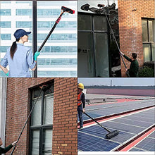 Telescopic Window Cleaning Pole Kit Extendable Brush for Roof Glass Solar Panel Water Fed Equipment for Outdoor 5.4M Length