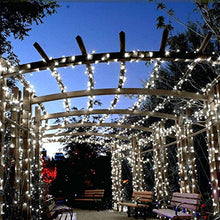 HUIYIJIA 2 Pack Upgraded Solar Christmas Light String, 102M 1000LED/USBOutdoor Light String 8 Modes Waterproof for Trees Patio Fence Party Decor (White)