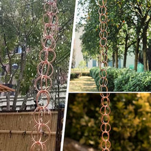 YUSIWOAL Decorative Rain Chains for Gutters - Rustic Copper Water Diverter for Outdoor Porch and Villa Drainage(2.6M (8.5Ft))