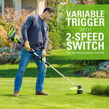 Greenworks 40V 17-Inch Brushless String Trimmer, 8Ah Battery and Rapid Charger Included