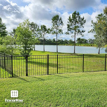 Fencer Wire Heavy Duty Flat Top Fence Gate, 5FT Height x 5FT Width Outdoor Fence Gate, Outdoor Anti-Rust Metal Steel Gate for Fencing Barrier, Decorative Garden Gate with Gate Lock