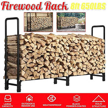 WXPWAMZ Firewood Holder Firewood Storage Rack Outoor Organizer Black Metal Firewood Storage Rack Holder Home Warehouse Wood Organize Shelf Indoor/Outdoor Firewood Rack,