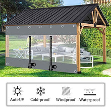 Suwooy Waterproof Clear Tarp Curtains,Outdoor PVC Transparent Tarpaulin Side Panels,with Zip,Pergola Patio Porch Gazebo Weatherproof Partition Curtains,with Eyelets,Customizable,L×H-7×3m(23 * 9.8ft)