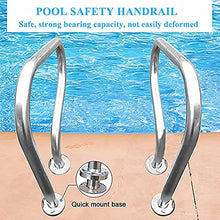 Pool Handrail Pool Hand Rail 2Pcs Easy Mount Hand Grab Rail W/Swimming Pool Armrest Cover 304 Stainless Steel Handrail Railing | Height 35\U2018\U2018 (Thick:1.0Mm) (Thick:1.5Mm) ()