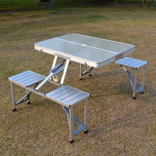 ONMYJFD Outdoor Folding Table Chair Camping Aluminium Alloy Picnic Table Waterproof Folding Table Desk for Beach Table Camping(White-Fruit peach5)