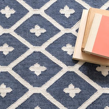 Dash & Albert Elizabeth Indoor/Outdoor Area Rug 5' x 8' Navy