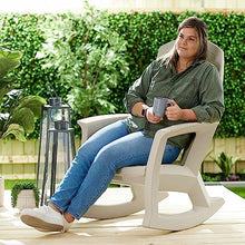 Semco Rockaway Heavy Duty All Weather Rocking Chair, Tan, 2 Pack