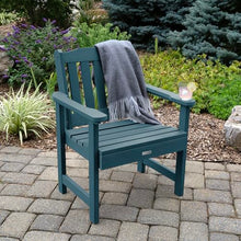 highwood Lehigh (2) Garden Chairs with Folding Side Table, Nantucket Blue