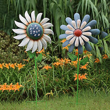 LFFH Ironwork Weathervane, Flower Windmill Garden Spinner Two Metal Wind Sculptures Wind Catchers for Outdoor Garden Decoration