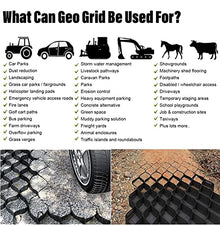 Permeable Pathway Grid Geocell, 2"/ 3"/ 4" Depth HDPE Gravel Grids for Garage Garden Stones Walkway, Flexible Cuttable Honeycomb Paving Stabilizer (Color : 4"/10cm High, Size : 3x50 m (10x164 ft))