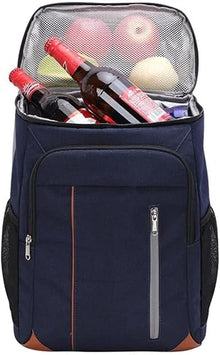 WAGMY Double-Layer Insulation Backpack Large-Capacity Outdoor Picnic Bag Beer Bottle Opener Trolley Ice Bag(D)