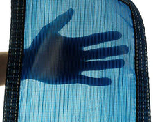 GLI Pool Products Secur-A-Pool Rectangular Mesh Safety Cover System 18x36 ft with Center End Step Blue