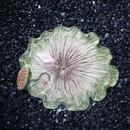 Kunovo Lotus Leaf Stepping Garden Stones, Full of Vitality Backyards Lawn Decor Stone, Outdoor Landscaping Decorative for Pathways/Pond Areas/Patio (Size : 5PCS), 58741