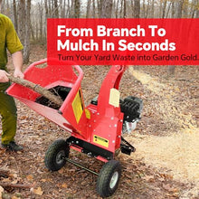 KARHDIR Wood Chipper Shredder Mulcher, 3-Blade Disc Cutter
