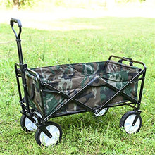 ZEFLMXS Outdoor Camping Portable Folding Trolley 5 Inch Wheel Utility Truck Shopping Cart Garden Four-Wheel Tool(D)