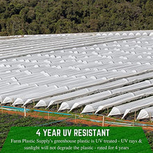 Farm Plastic Supply - White Greenhouse Plastic Sheeting - 6 mil - (32' x 50') - 4 Year UV Resistant Poly Greenhouse Film, 55% Light Transmission Hoop House Cover for Gardening, Agriculture