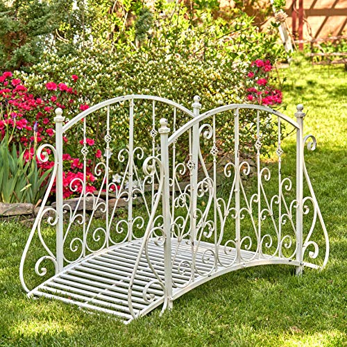 Zaer Ltd. Metal Garden Bridge Paris-1968 (Antique White)