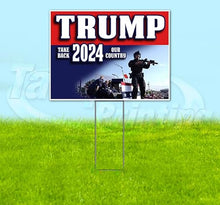 TampaPrinting Trump Take Country Yard Sign 18" x 24" with Metal Step Stake