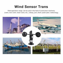Aluminum Alloy Anemometer Wind Speed Sensor Pulse Signal Output Detector