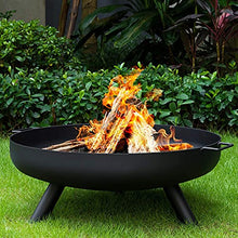 Outdoor Fire Pits & Bowls, Wood Burning Fire Bowl Fireplace, Large Round Cast Iron Heating Basin for Outside Backyard Deck Camping Beach
