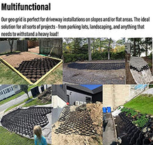 Permeable Pathway Grid Geocell, 2"/ 3"/ 4" Depth HDPE Gravel Grids for Garage Garden Stones Walkway, Flexible Cuttable Honeycomb Paving Stabilizer (Color : 4"/10cm High, Size : 3x50 m (10x164 ft))