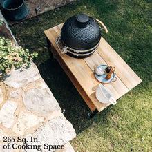 Ash & Ember 18" Kamado Grill with Table Nest Stand & Aluminum Table