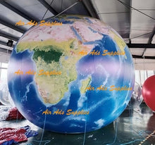 Air-Ads Supplies Giant Inflatable Globe Map Balloon 16ft Blue